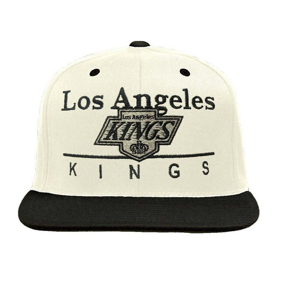 Vintage Los Angeles Kings A-Line White/Black Arch Snapback Hat / Cap - NWT